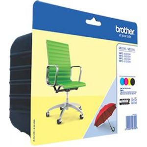 Brother LC-229XLVALBP inktcartridge 1 stuk(s) Origineel Zwart, Cyaan, Magenta, Geel