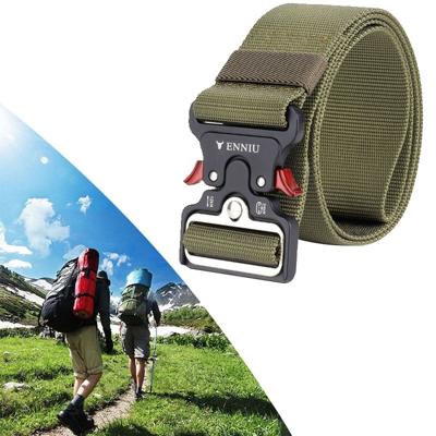 ENNIU 5cm brede kwalitatief hoogwaardige krachtige Nylon riem verstelbaar multifunctionele Training riemen voor mannen (leger groen)