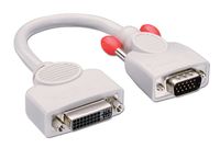 Lindy 41223 video kabel adapter 0,2 m DVI-I VGA (D-Sub) Grijs - thumbnail