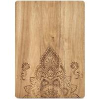 Zeller snijplank - mandala print - hout - rechthoekig - 40 x 29 cm - serveerplanken