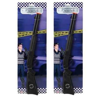 Atosa geweer - 2x - kunststof - L50 cm - politie/soldaat - speelgoed geweer