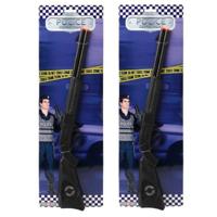Atosa geweer - 2x - kunststof - L50 cm - politie/soldaat - speelgoed geweer