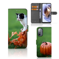 Motorola Moto G31 | G41 Telefoonhoesje met Pasjes Kitten - thumbnail