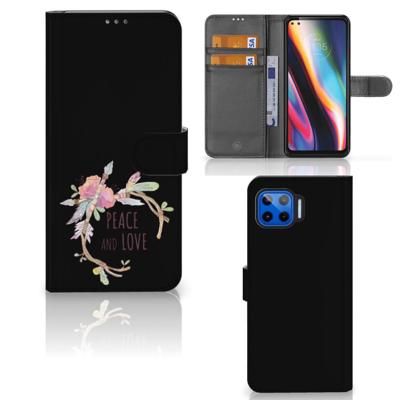 Motorola Moto G 5G Plus Leuk Hoesje Boho Text | Portemonnee hoesje Motorola Moto G 5G Plus Leuk Hoesje Boho Text | Portemonnee hoesje