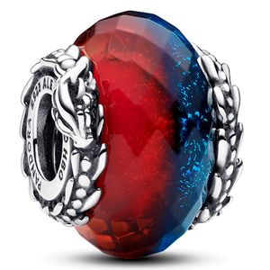 Pandora 792966C00 Bedel Game of Thrones Ice & Fire Dragons zilver-muranoglas rood-blauw