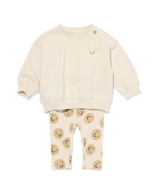 HEMA Baby Kledingset Gezichtjes Ecru (ecru)