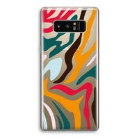 Colored Zebra: Samsung Galaxy Note 8 Transparant Hoesje
