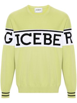Iceberg sweat en coton à logo en jacquard - Vert