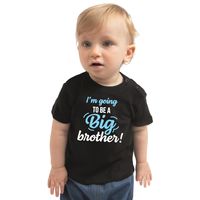 Going to be a big brother cadeau t-shirt zwart peuter/ jongen - Aankodiging zwangerschap grote broer