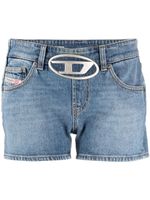 Diesel short en jean De-Lyla-Fsc à plaque logo - Bleu