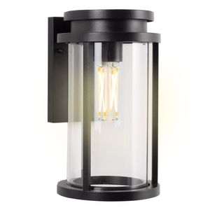 Sydney Muurlamp Zwart Large met Lichtsensor LED