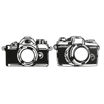 Wanddecoratie Home ESPRIT Zwart Camera Vintage 45 x 1 x 30 cm (2 Stuks)