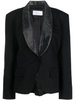 Giuseppe Di Morabito blazer en laine mélangée à ornements en cristal - Noir - thumbnail