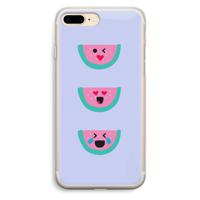 Smiley watermeloen: iPhone 7 Plus Transparant Hoesje - thumbnail