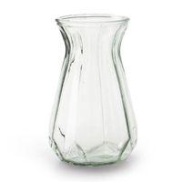 Bloemenvaas - helder/transparant glas - H18 x D11.5 cm   - - thumbnail