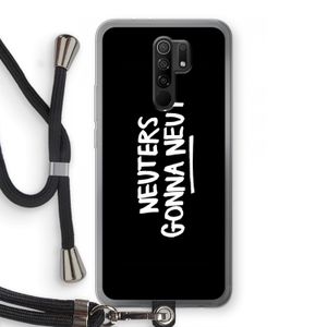 Neuters (zwart): Xiaomi Redmi 9 Transparant Hoesje met koord