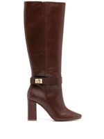 Paule Ka bottines 90 mm en cuir - Marron