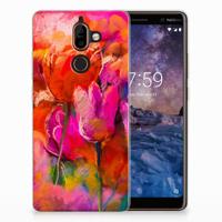 Smartphone hoesje Nokia 7 Plus Tulips