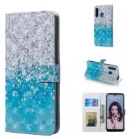 Zee en zand patroon 3D horizontale Flip lederen case voor Huawei P30 lite met houder & kaartsleuven & foto frame & portemonnee