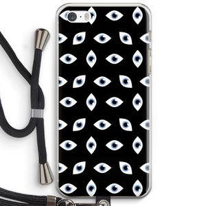 Eyes pattern: iPhone 5 / 5S / SE Transparant Hoesje met koord