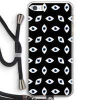 Eyes pattern: iPhone 5 / 5S / SE Transparant Hoesje met koord