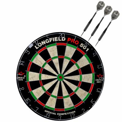 Dartbord Longfield professional - Dia 45.5 cm - met 3x goede kwaliteit dartpijltjes - Darten