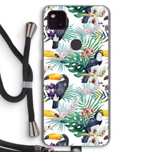 Tukans: Pixel 4a 5G Transparant Hoesje met koord