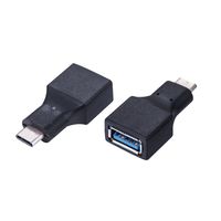 VALUE 12.99.9030 tussenstuk voor kabels USB Type C USB Type A Zwart - thumbnail