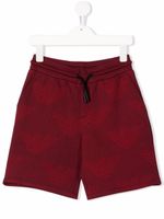 Emporio Armani Kids short à imprimé monogrammé - Rouge