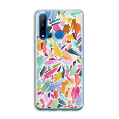 Watercolor Brushstrokes: Huawei P20 Lite (2019) Transparant Hoesje