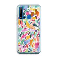 Watercolor Brushstrokes: Huawei P20 Lite (2019) Transparant Hoesje