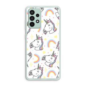Rainbow Unicorn: Samsung Galaxy A52s 5G Transparant Hoesje
