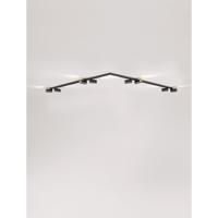 Lyora 8-lichts plafondlampOso zwart - 9030918