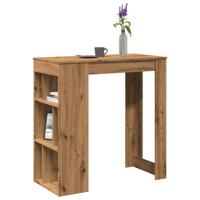 Bartafel met rekken 102x50x103,5 cm hout artisanaal eikenkleur