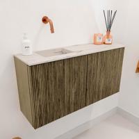Toiletmeubel Mondiaz Joya Dlux | 80 cm | Meubelkleur Dusk | Faye wastafel Nata Wasbak Links | Zonder kraangat(en)