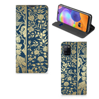 Samsung Galaxy A31 Smart Cover Beige Flowers - thumbnail