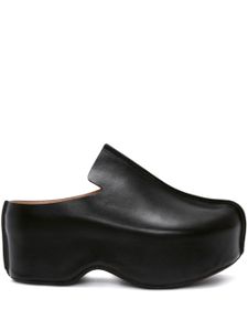 JW Anderson leather platform clogs - Noir