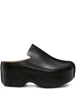 JW Anderson mules en cuir à plateforme - Noir