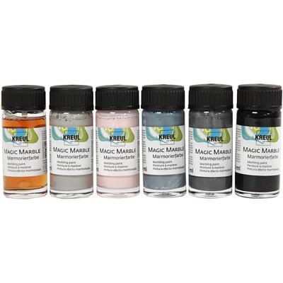 Creativ Company Magic marble-verf, pastelkleuren, 6x20 ml/ 1 doos