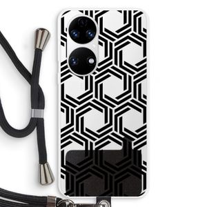 Geometrisch patroon: Huawei P50 Transparant Hoesje met koord