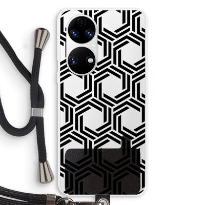 Geometrisch patroon: Huawei P50 Transparant Hoesje met koord
