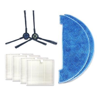 XI275 paar I258 kant borstel + 4 stuks I206 filter + 2 stuks I262 reinigingsdoek voor ILIFE V8S