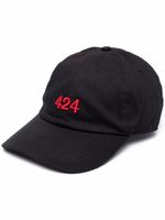 424 casquette à logo brodé - Noir - thumbnail