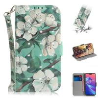 3D gekleurde tekening aquarel bloem patroon horizontale Flip lederen case voor ASUS Zenfone Max Pro (m2) ZB631KL met houder & kaartsleuven & portemon 3D gekleurde tekening aquarel bloem patroon horizontale Flip lederen case voor ASUS Zenfone Max Pro (m2) ZB631KL met houder & kaartsleuven & portemon