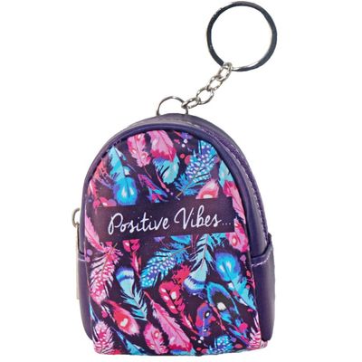 Tesoro Sleutelhanger Postive Vibes 9 X 7 X 4 Cm Meisjes Paars