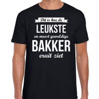 Dit is hoe de leukste en meest geweldige bakker eruit ziet cadeau t-shirt zwart heren 2XL  -