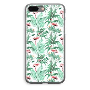 Flamingo bladeren: iPhone 8 Plus Transparant Hoesje