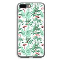 Flamingo bladeren: iPhone 8 Plus Transparant Hoesje