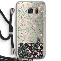 Sierlijke bloemen: Samsung Galaxy S7 Transparant Hoesje met koord