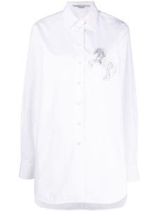 Stella McCartney chemise à ornements en cristal - Blanc